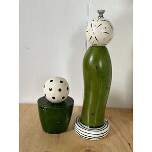 Rob Wilhelm William Bounds PepArt Pepper Mill Grinder and Salt Shaker Signed
